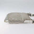 GUCCI GG Canvas Shoulder Bag Silver 145857 Auth ki5740-3