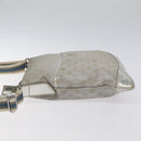 GUCCI GG Canvas Shoulder Bag Silver 145857 Auth ki5740-4