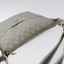 GUCCI GG Canvas Shoulder Bag Silver 145857 Auth ki5740-6