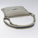 GUCCI GG Canvas Shoulder Bag Silver 145857 Auth ki5740-7