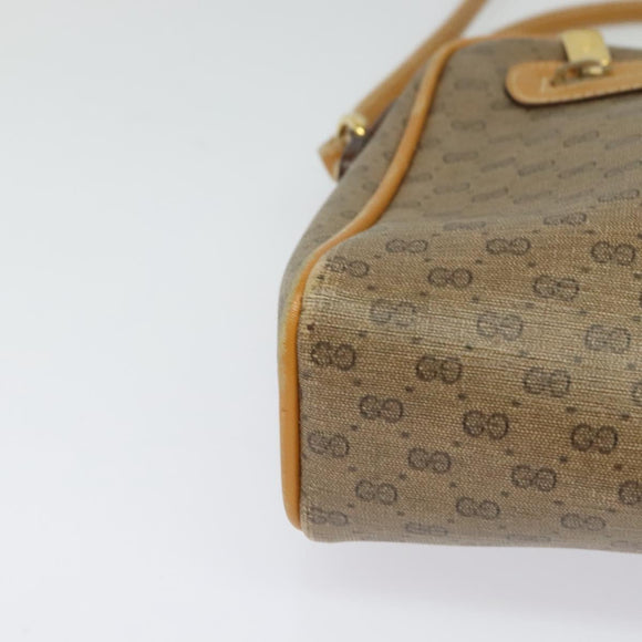 GUCCI Micro GG Supreme Shoulder Bag PVC Beige Gold 007 58 0014 Auth ki5741