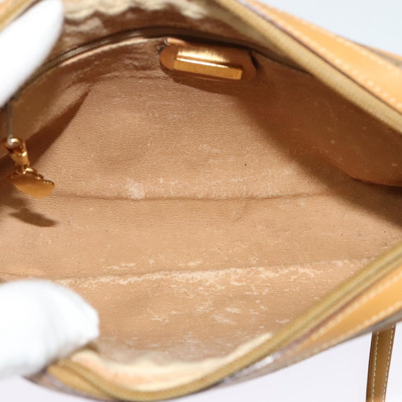 GUCCI Micro GG Supreme Shoulder Bag PVC Beige Gold 007 58 0014 Auth ki5741