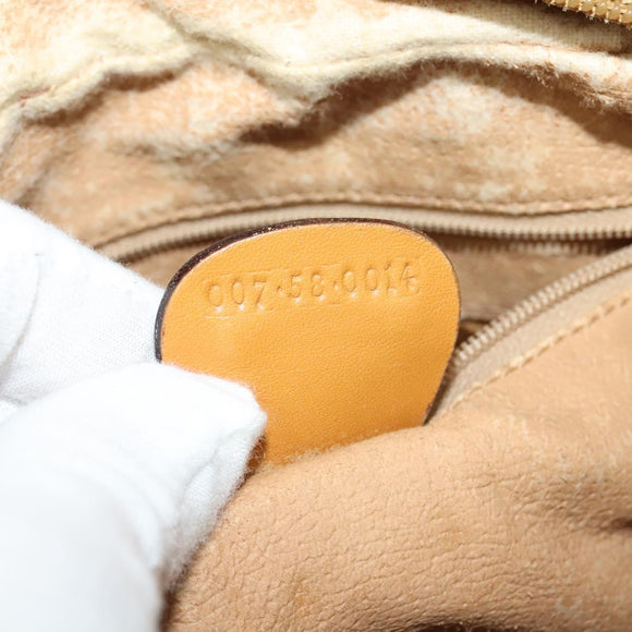 GUCCI Micro GG Supreme Shoulder Bag PVC Beige Gold 007 58 0014 Auth ki5741