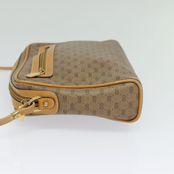 GUCCI Micro GG Supreme Shoulder Bag PVC Beige Gold 007 58 0014 Auth ki5741