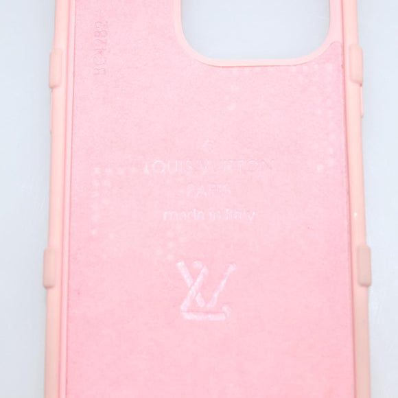 LOUIS VUITTON Monogram Trunk IPHONE14PRO iPhone Case Pink M82082 LV Auth ki5744
