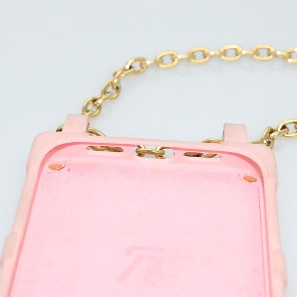 LOUIS VUITTON Monogram Trunk IPHONE14PRO iPhone Case Pink M82082 LV Auth ki5744