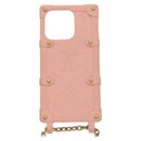 LOUIS VUITTON Monogram Trunk IPHONE14PRO iPhone Case Pink M82082 LV Auth ki5744-13