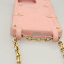 LOUIS VUITTON Monogram Trunk IPHONE14PRO iPhone Case Pink M82082 LV Auth ki5744-5