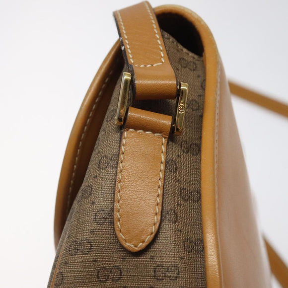 GUCCI Micro GG Supreme Shoulder Bag PVC Beige Gold 007 115 0074 Auth ki5748