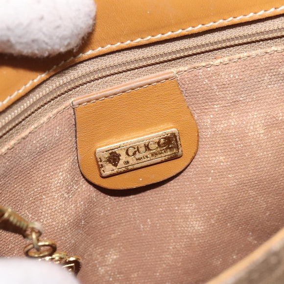 GUCCI Micro GG Supreme Shoulder Bag PVC Beige Gold 007 115 0074 Auth ki5748