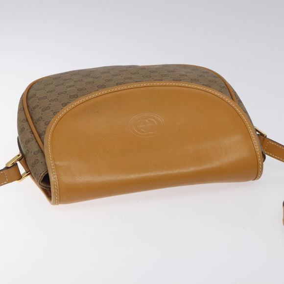 GUCCI Micro GG Supreme Shoulder Bag PVC Beige Gold 007 115 0074 Auth ki5748