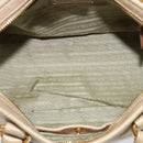 PRADA Hand Bag Leather 2way Beige Gold Auth ki5757-9
