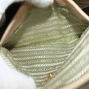 PRADA Hand Bag Leather 2way Beige Gold Auth ki5757-10