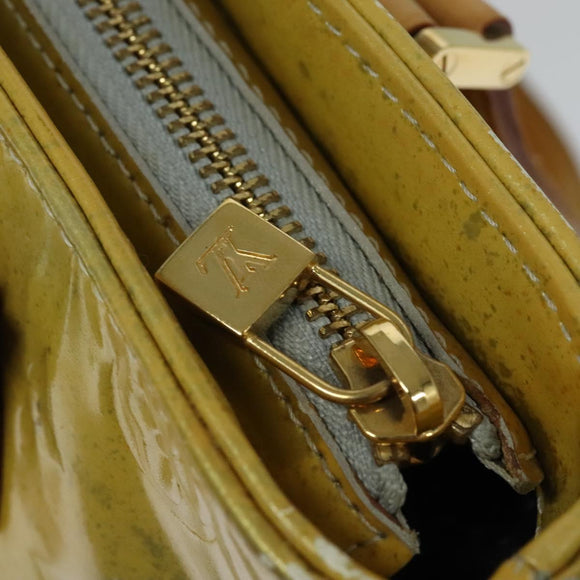 LOUIS VUITTON Monogram Vernis Houston Hand Bag Gris M91053 LV Auth ki5759