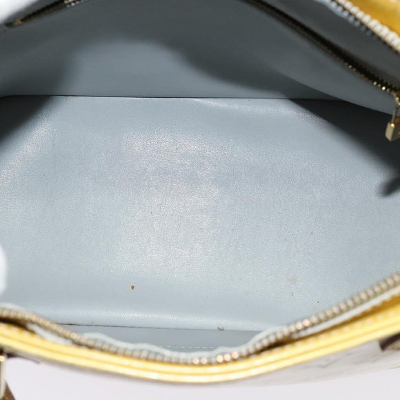 LOUIS VUITTON Monogram Vernis Houston Hand Bag Gris M91053 LV Auth ki5759