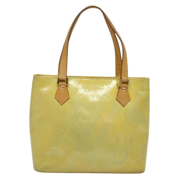 LOUIS VUITTON Monogram Vernis Houston Hand Bag Gris M91053 LV Auth ki5759