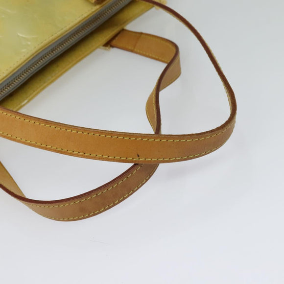 LOUIS VUITTON Monogram Vernis Houston Hand Bag Gris M91053 LV Auth ki5759