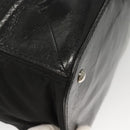 PRADA Tote Bag Nylon Leather 2way Black Silver Auth ki5762-15