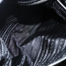 PRADA Tote Bag Nylon Leather 2way Black Silver Auth ki5762-22