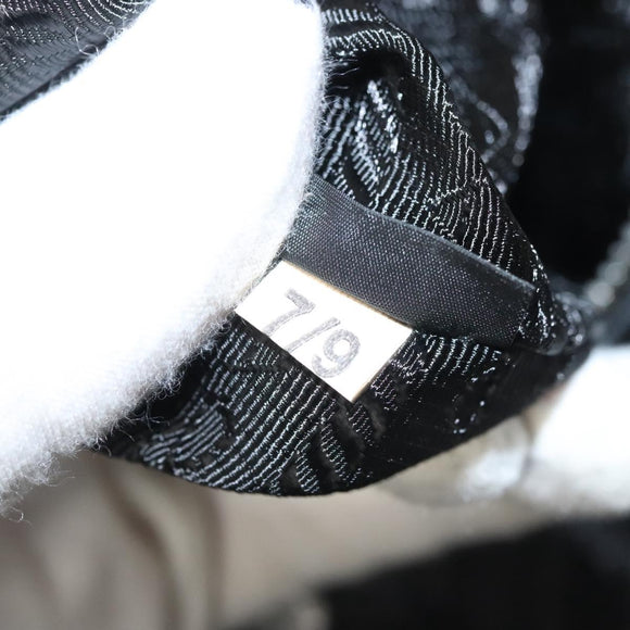 PRADA Tote Bag Nylon Leather 2way Black Silver Auth ki5762