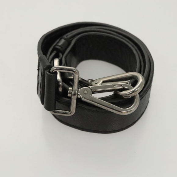 PRADA Tote Bag Nylon Leather 2way Black Silver Auth ki5762