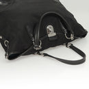 PRADA Tote Bag Nylon Leather 2way Black Silver Auth ki5762-6
