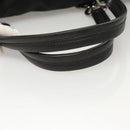 PRADA Tote Bag Nylon Leather 2way Black Silver Auth ki5762-7