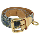 LOUIS VUITTON Monogram Denim Ceinture Belt Blue M6921U LV Auth ki5763-1
