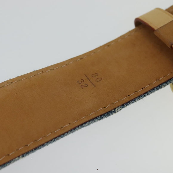 LOUIS VUITTON Monogram Denim Ceinture Belt Blue M6921U LV Auth ki5763