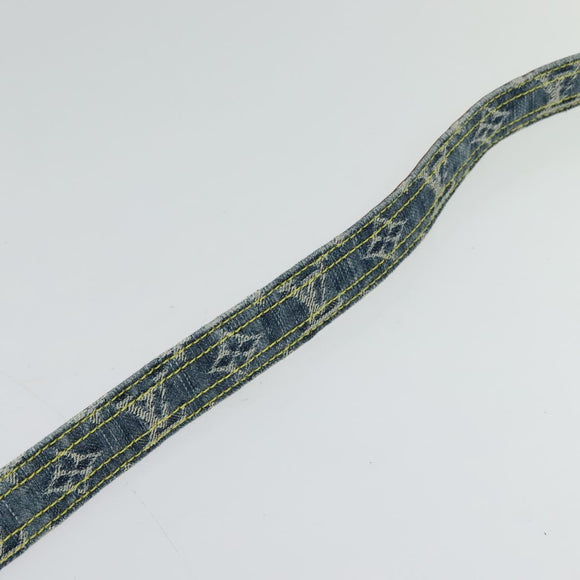 LOUIS VUITTON Monogram Denim Ceinture Belt Blue M6921U LV Auth ki5763