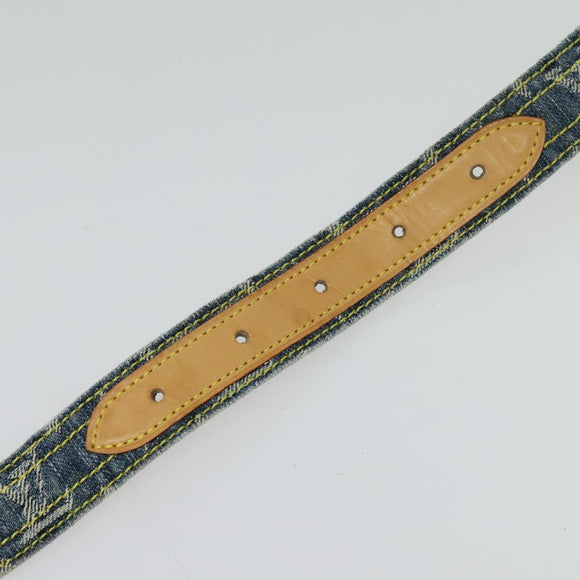 LOUIS VUITTON Monogram Denim Ceinture Belt Blue M6921U LV Auth ki5763