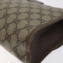 GUCCI GG Supreme Web Sherry Line Clutch Bag PVC Beige Red 156 01 031 Auth ki5765-10