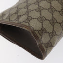 GUCCI GG Supreme Web Sherry Line Clutch Bag PVC Beige Red 156 01 031 Auth ki5765-11