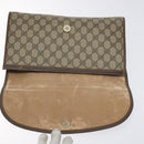 GUCCI GG Supreme Web Sherry Line Clutch Bag PVC Beige Red 156 01 031 Auth ki5765-13