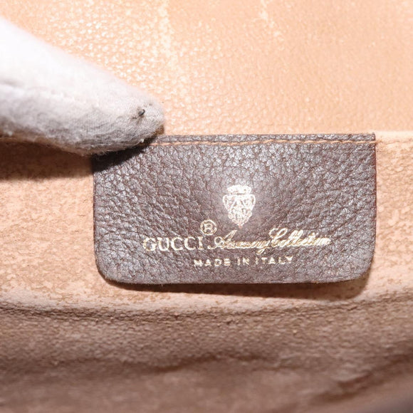 GUCCI GG Supreme Web Sherry Line Clutch Bag PVC Beige Red 156 01 031 Auth ki5765