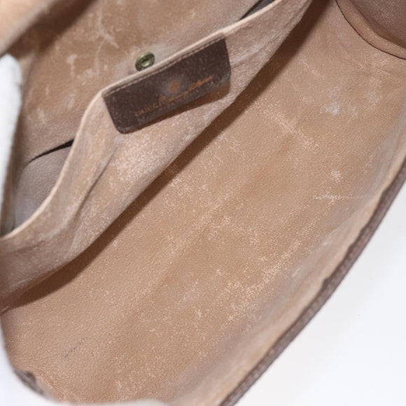 GUCCI GG Supreme Web Sherry Line Clutch Bag PVC Beige Red 156 01 031 Auth ki5765