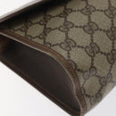 GUCCI GG Supreme Web Sherry Line Clutch Bag PVC Beige Red 156 01 031 Auth ki5765-9