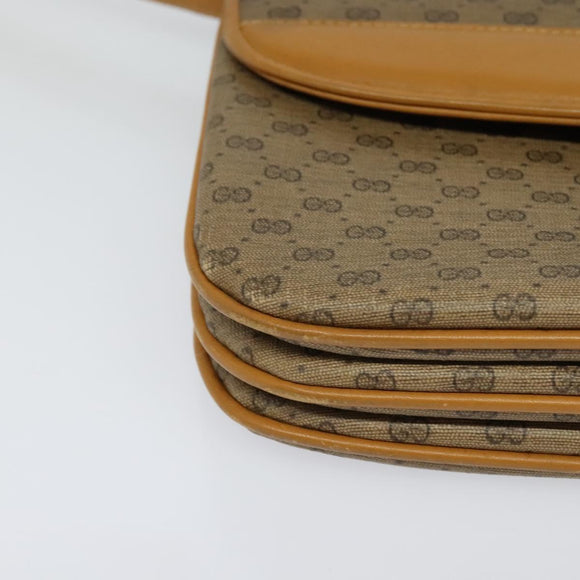 GUCCI Micro GG Supreme Shoulder Bag PVC Beige Gold 004 106 0024 Auth ki5768