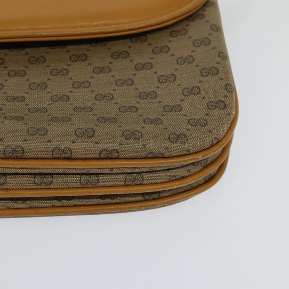 GUCCI Micro GG Supreme Shoulder Bag PVC Beige Gold 004 106 0024 Auth ki5768