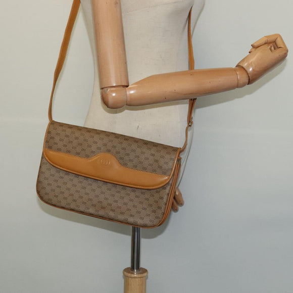 GUCCI Micro GG Supreme Shoulder Bag PVC Beige Gold 004 106 0024 Auth ki5768