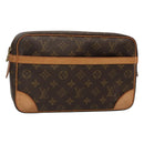 LOUIS VUITTON Monogram Compiegne 28 Clutch Bag M51845 LV Auth ki5776-1