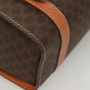 CELINE Macadam Canvas Hand Bag PVC Leather Brown Gold Auth ki5778-9