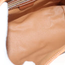 CELINE Macadam Canvas Hand Bag PVC Leather Brown Gold Auth ki5778-11