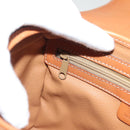 CELINE Macadam Canvas Hand Bag PVC Leather Brown Gold Auth ki5778-22