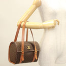 CELINE Macadam Canvas Hand Bag PVC Leather Brown Gold Auth ki5778-24