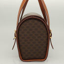 CELINE Macadam Canvas Hand Bag PVC Leather Brown Gold Auth ki5778-4