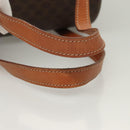 CELINE Macadam Canvas Hand Bag PVC Leather Brown Gold Auth ki5778-7