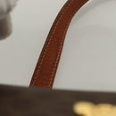 CELINE Macadam Canvas Hand Bag PVC Leather Brown Gold Auth ki5778-8