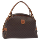 CELINE Macadam Canvas Hand Bag PVC Leather Brown Gold Auth ki5783-1