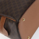 CELINE Macadam Canvas Hand Bag PVC Leather Brown Gold Auth ki5783-14